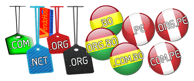 Registro de dominios .com, .net, .org, .biz